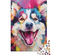 1000 Pieces Creative Jigsaw Puzzles Huskies Jigsaw Puzzles Rectangular Puzzle Educational Toy for Adults 1000pcs (75x50cm)