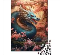 1000 Pieces Creative Jigsaw Puzzles Japanese Dragon Cherry 9 Jigsaw Puzzles Rectangular Puzzle Educational Toy for Adults 1000pcs (75x50cm)