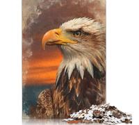 1000 Pieces Creative Jigsaw Puzzles Majestic Bald Eagle Portrait Jigsaw Puzzles Rectangular Puzzle Educational Toy for Adults 1000pcs (75x50cm)