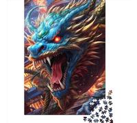 1000 Pieces Creative Jigsaw Puzzles Raging Dragon Jigsaw Puzzles Rectangular Puzzle Educational Toy for Adults 1000pcs (75x50cm)