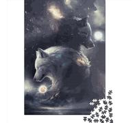 1000 Pieces Creative Jigsaw Puzzles Skoll And Hati Jigsaw Puzzles Rectangular Puzzle Educational Toy for Adults 1000pcs (38x26cm)