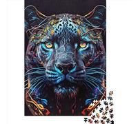 1000 Pieces Creative Jigsaw Puzzles The Black Panther Jigsaw Puzzles Rectangular Puzzle Educational Toy for Adults 1000pcs (75x50cm)