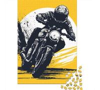 1000 Pieces Cross-country Motorcycle Jigsaw Puzzles for Adults Wooden Puzzles for Adults Teenager Man Woman Gift 1000pcs (75x50cm)