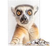 1000 Pieces Curious Ring-tailed Lemur Selfie Jigsaw Puzzle Wooden Puzzles for Teenagers Gifts Home Decoration Puzzle Toys 1000pcs (75x50cm)
