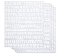 1000 Pieces Cursive Letter Number Sticker Adhesive & Waterproof Vinyl Alphabet for Scrapbook Notebook Name Tag Graduation Cap Water Bottle Scrapbooking - Black