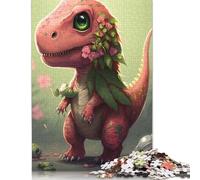 1000 Pieces Cute Dinosaur Animal Jigsaw Puzzles for Adults Wooden Puzzles for Adults Puzzles Learning Educational Toys 1000pcs (75x50cm)