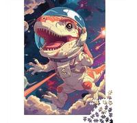 1000 Pieces Cute Dinosaur Astronaut for Adults Difficult Jigsaw Puzzles Wooden Jigsaw Puzzles for Adults 1000pcs (75x50cm)