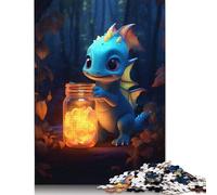 1000 Pieces Cute Dinosaur Luminous Puzzles Wooden Puzzle for Adults And Teenager Puzzling for Gift 1000pcs (75x50cm)