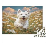 1000 pieces Cute Dog paper jigsaw Pastoral art for adults Educational Dog puzzle Wall decor gift 70x50cm/1000pcs