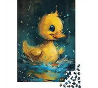 1000 Pieces Cute Little Yellow Duck Jigsaw Puzzles for Adults Wooden Puzzle Educational Game for Adult Teenagers 1000pcs (38x26cm)