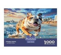 1000 Pieces Cute Pet Dog Jigsaw Puzzles for Adults Challenging Game Jigsaw Puzzle Home Decoration for The Whole for Women, Gifts for Men 70x50cm/1000pcs