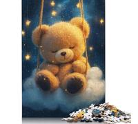 1000 Pieces Cute Teddy Bear Jigsaw Puzzles for Adults Wooden Puzzles for Adults Teenager Man Woman Gift 1000pcs (75x50cm)