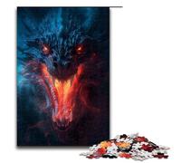 1000 Pieces Dangerous Dragon Puzzle Game Jigsaw Puzzle for Adults Suitable for Couples for And Teenager Age 14 Years Up 75x50cm