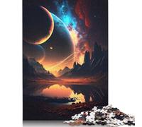 1000 Pieces Dawn In Space Landscape Square Jigsaw Puzzles for Adults And Wooden Puzzles Children Puzzles 1000pcs (75x50cm)