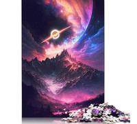 1000 Pieces Dawn Of Black Hole Jigsaw Square Puzzle for Adults Wooden Puzzles Unique Challenge Games 1000pcs (75x50cm)