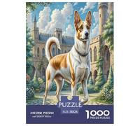1000 Pieces Deerhound Jigsaw Puzzles for Adults Challenging Game Jigsaw Puzzle Home Decoration for Men Women Elders Seniors 38x26cm/1000pcs