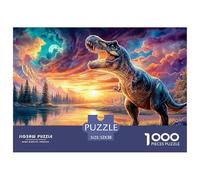 1000 Pieces Dinosaur Jigsaw Puzzle Challenging And Brainteasing Wall Decor Puzzle Educational Games for Home,Office,Decor Age 12+ for Adults 52x38cm/1000pcs