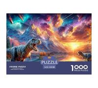 1000 Pieces Dinosaur Jigsaw Puzzles Challenging And Brainteasing Home Decoration Puzzle Educational Games for Home,Office,Decor Age 12+ for Adults 52x38cm/1000pcs