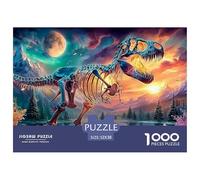 1000 Pieces Dinosaur Jigsaw Puzzles Challenging And Brainteasing Wall Decor Puzzle Educational Games for Home,Office,Decor Age 12+ for Adults 52x38cm/1000pcs