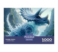 1000 Pieces Dinosaur Jigsaw Puzzles Dinosaur Fun, Challenging for Adults Home Decoration Educational Game Age 12+ for Adults 70x50cm/1000pcs