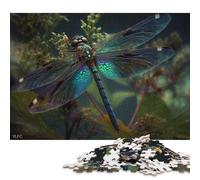 1000 Pieces Dragonfly And Lotus Puzzles Wooden Puzzle for Adults And Teenager Puzzling for Gift 1000pcs (75x50cm)