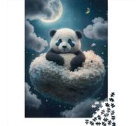 1000 Pieces Dreaming Panda Jigsaw Square Puzzle for Adults Paper Puzzles Unique Challenge Games 38x26cm/1000pcs