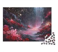 1000 Pieces Dreamy Starry Night Forest Jigsaw for Adults Thick paper Puzzle Educational Galaxy Scene Brain Teaser Home Decor 38x26cm/1000pcs