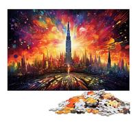 1000 Pieces Dubai Burj Khalifa Puzzle for Adults Decoration Puzzle Toys Good Gift for And Teenager Age 14 And Up 1000 PCS(75x50cm)