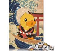 1000 Pieces Duck Ukiyo-e Wave Jigsaw Puzzle Paper Puzzles for Adults Teenagers Teenager Man Woman Gift 38x26cm/1000pcs