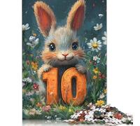 1000 Pieces Easter Cute Bunny for Adults Difficult Jigsaw Puzzles for Adults Family Fun Jigsaws Puzzles 1000pcs (75x50cm)