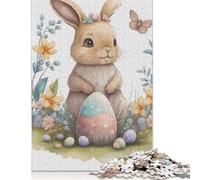 1000 Pieces Easter Cute Bunny for Adults Difficult Jigsaw Puzzles for Adults Family Fun Jigsaws Puzzles 1000pcs (75x50cm)
