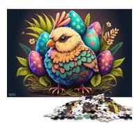 1000 Pieces Easter Eggs And Floral Creative Square Wooden Jigsaw Puzzles for Adults Educational Game Challenge Toy 1000pcs (75x50cm)