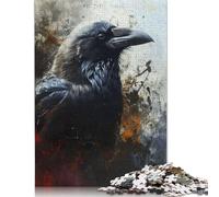 1000 Pieces Edgar Allen Poe The Raven Jigsaw Puzzle Puzzles for Adults & Teenager for Adults Teenagers Age 14+ 1000pcs (75x50cm)