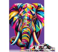 1000 Pieces Elephant Wpap Pop Art Jigsaw Square Puzzle for Adults Paper Puzzles Unique Challenge Games 38x26cm/1000pcs