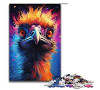 1000 Pieces Emu's Colorful Psychedelic Puzzle Game Jigsaw Puzzle for Adults Suitable for Couples for And Teenager Age 14 Years Up 1000 PCS(38x26cm)