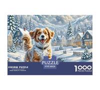 1000 Pieces English Springer Spaniel Jigsaw Puzzle Fun, Challenging for Adults Home Decorations Educational Game Age 12+ for Adults 38x26cm/1000pcs