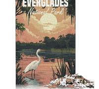 1000 Pieces Everglades National Park Poster Jigsaw Puzzles for Adults Paper Puzzles for Adults & Teenager Family Activity Jigsaw Puzzles 38x26cm/1000pcs
