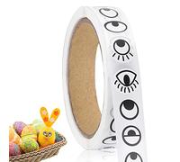 1000 Pieces Eye Stickers, Googly Eyes Self Adhesive Stickers 1 Roll Funny Self Adhesive Eyes Mini Labels for Diy Crafts Scrapbook Notebook Party Favor (Black & White)