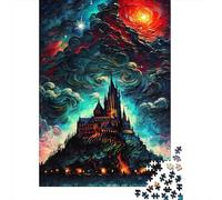 1000 Pieces Fantasy Castle At Night Jigsaw Puzzles for Adults Paper Puzzle Educational Game for Adult Teenagers 1000pcs (38x26cm)