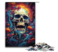 1000 Pieces Fantasy Colorful Skull Puzzles for Adults Wooden Jigsaw Family Games 1000 PCS(75x50cm)