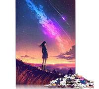 1000 Pieces Fantasy Skyline Comet Puzzle Jigsaw Difficulty Puzzle Jigsaw Educational Game Toy (38x26cm)