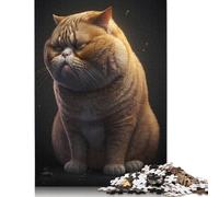 1000 Pieces FAT CAT ORANGE Jigsaw Puzzles Adults Difficulty Puzzles Strengthen Relationships between Family Members 1000pcs (75x50cm)