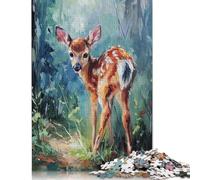 1000 Pieces Fawn Grace Jigsaw Puzzles for Adults Wooden Puzzles for Adults Puzzles Learning Educational Toys 1000pcs (75x50cm)