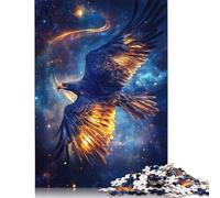 1000 Pieces Fiery Eagle in Space Jigsaw Puzzles Paper Puzzle for Adults And Teenager Educational Game for Adult Teenagers 38x26cm/1000pcs