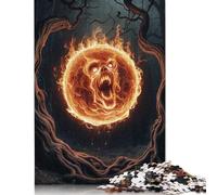 1000 Pieces Fiery Skull In Forest Puzzle for Adults Puzzle Adult Jigsaw Puzzle Learning Educational Toys 1000pcs (75x50cm)