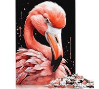 1000 Pieces Flamingo Animals for Adults Difficult Jigsaw Wooden Puzzle for Adults Christmas Eve Gifts 1000pcs (75x50cm)