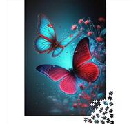 1000 Pieces Flower Butterfly for Adults Difficult Jigsaw Puzzles for Adults Family Fun Jigsaws Puzzles 1000pcs (75x50cm)