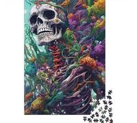 1000 Pieces Flower Skeleton1 Jigsaw Puzzles for Adults Paper Puzzles for Adults Teenager Man Woman Gift 1000pcs (38x26cm)