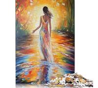 1000 Pieces Fluid Femininity Jigsaw Puzzles Adults Difficulty Puzzles Strengthen Relationships between Family Members 1000pcs (75x50cm)