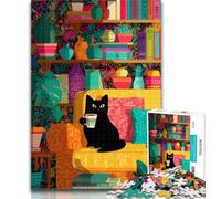 1000 Pieces for Adults Abstract Cat Adult Jigsaws 1000 Piece,Educational Toys Is Ideal As A Gift for The Whole Family 75x50cm
